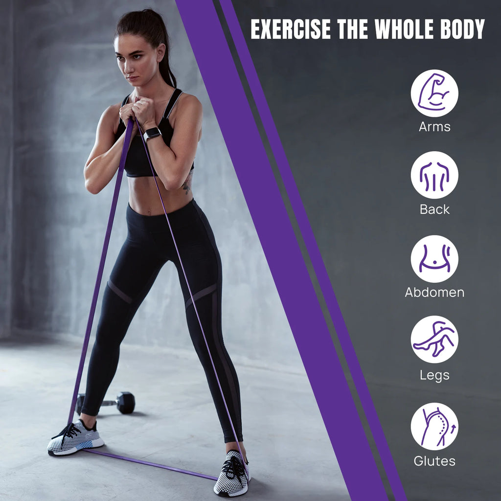 Pull-Up Assistance Resistance Bands Set with Door Anchor & Bag