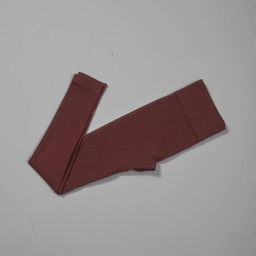 Ribbed Seamless High-Waist Leggings