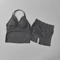 NO LOGO Women's Longline Strappy Backless Gym Top Scrunch Workout Open Back Bra Tank Top for Running Yoga Shirt