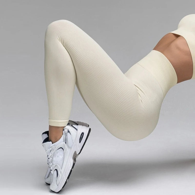 Ribbed Seamless High-Waist Leggings