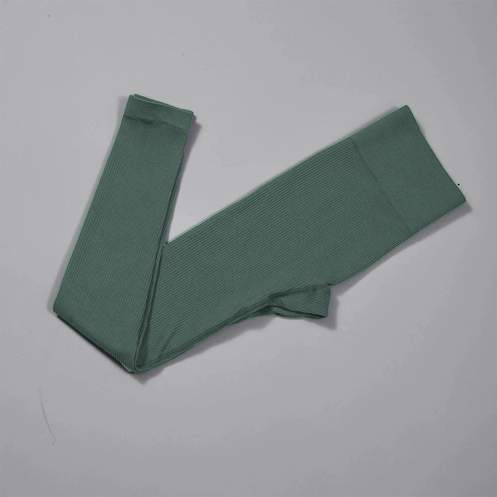 Ribbed Seamless High-Waist Leggings