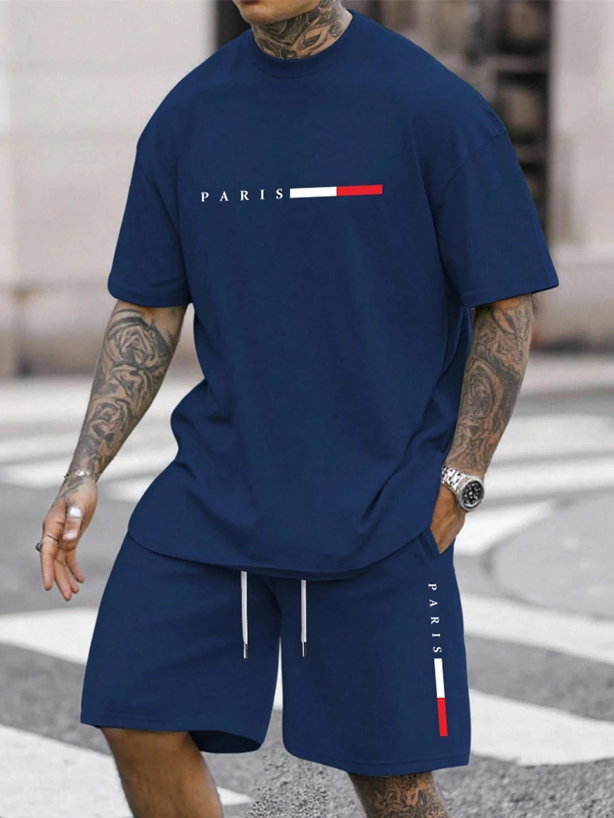 Men's Two-Piece Training T-Shirt & Shorts Set