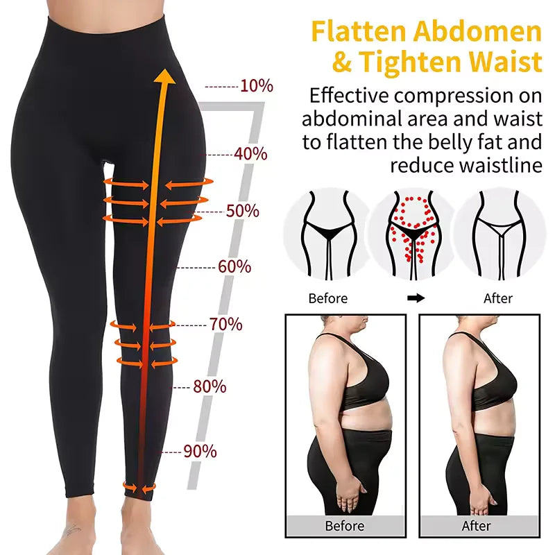 High-Waist Compression Shapewear Leggings