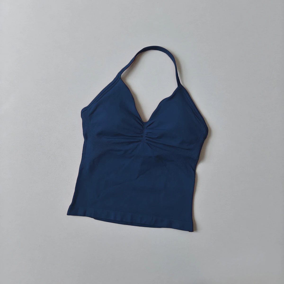 NO LOGO Women's Longline Strappy Backless Gym Top Scrunch Workout Open Back Bra Tank Top for Running Yoga Shirt