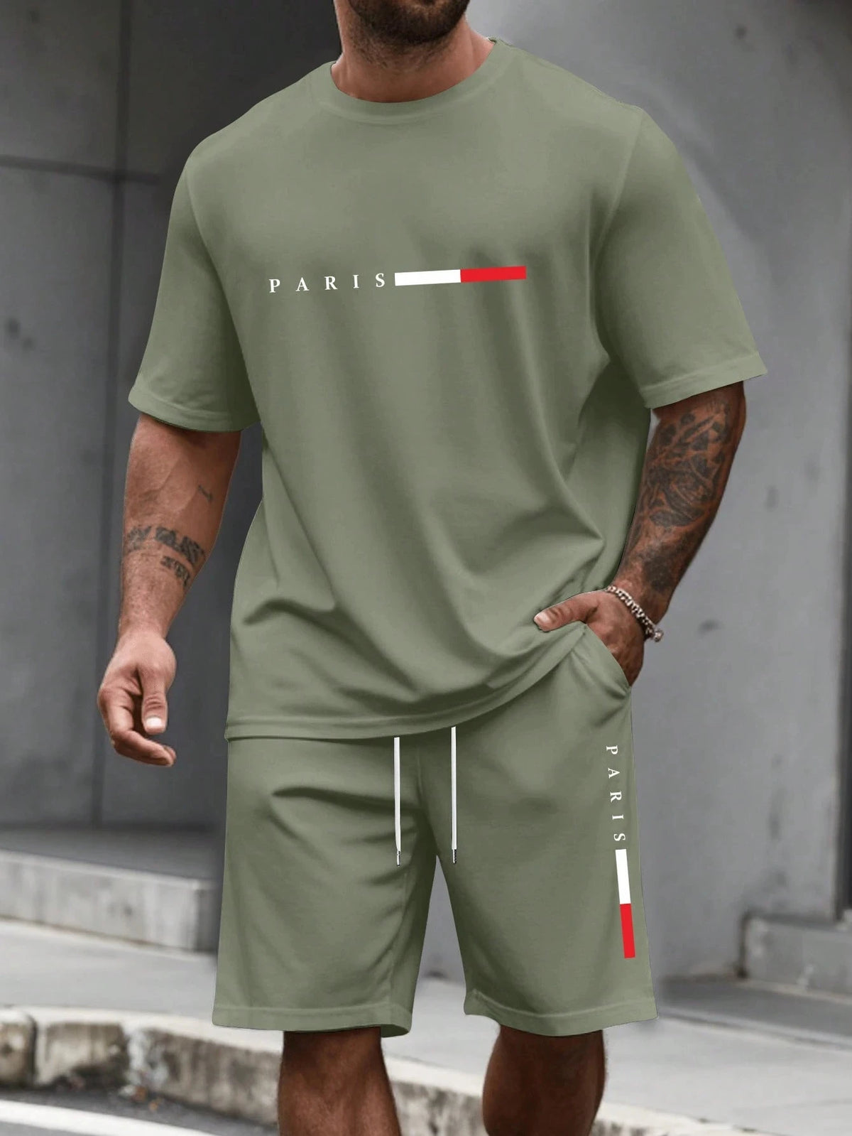 Men's Two-Piece Training T-Shirt & Shorts Set