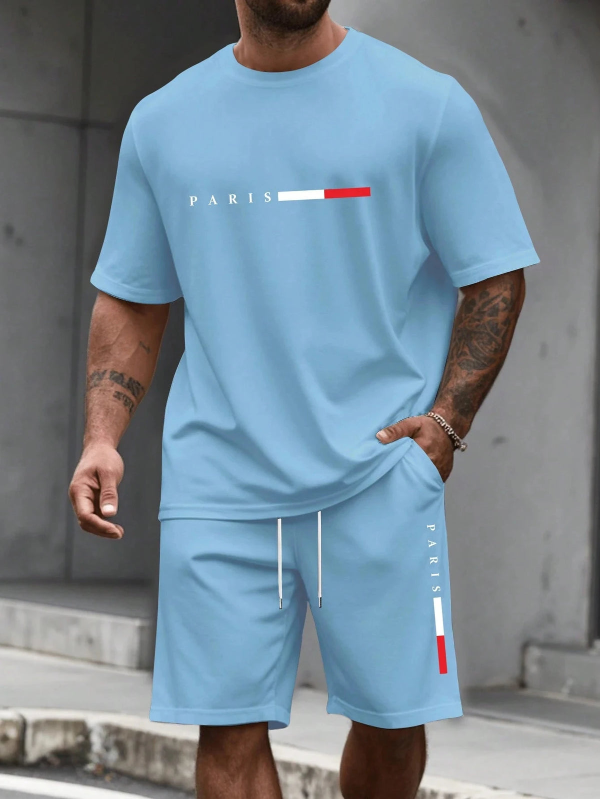 Men's Two-Piece Training T-Shirt & Shorts Set