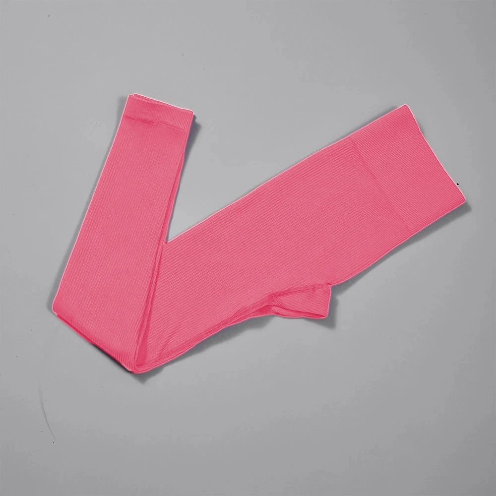 Ribbed Seamless High-Waist Leggings