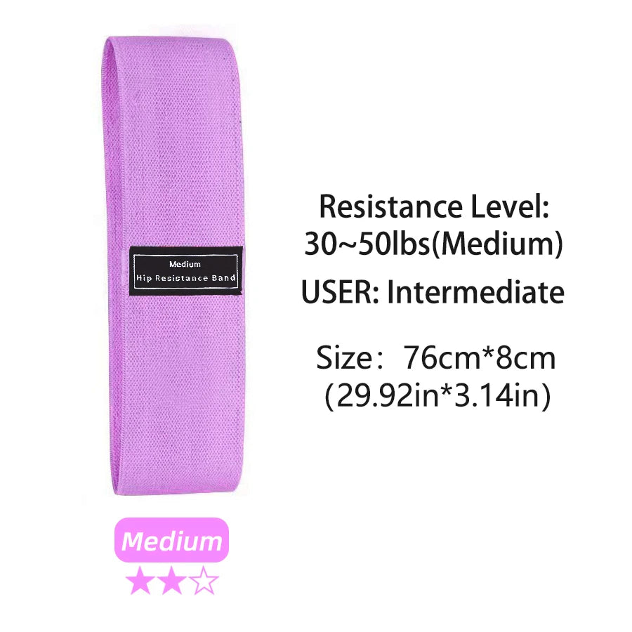 Glute Thigh Elastic Workout Bands Fabric Resistance Hip Booty Bands Squat Circle Stretch Fitness Strips Loops Yoga Gym Equipment