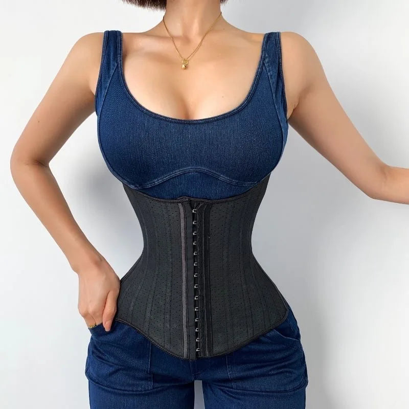 Steel-Boned Latex Waist Trainer