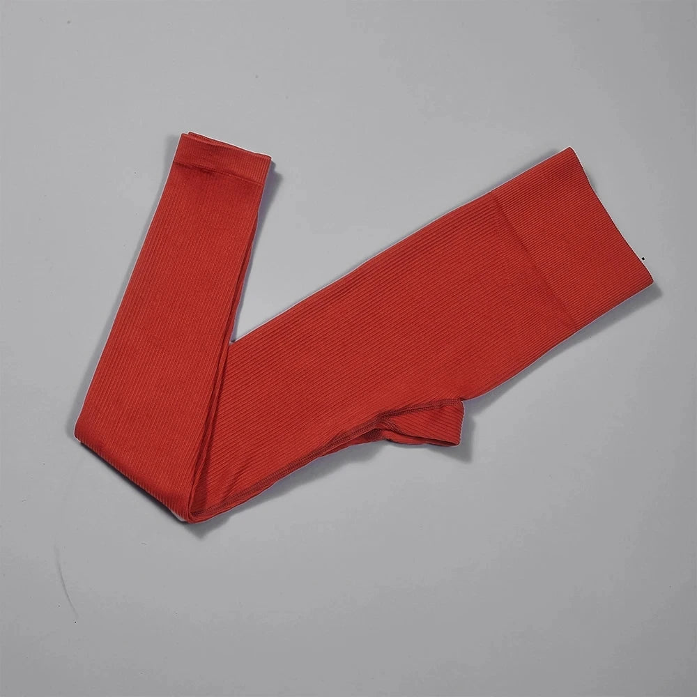 Ribbed Seamless High-Waist Leggings