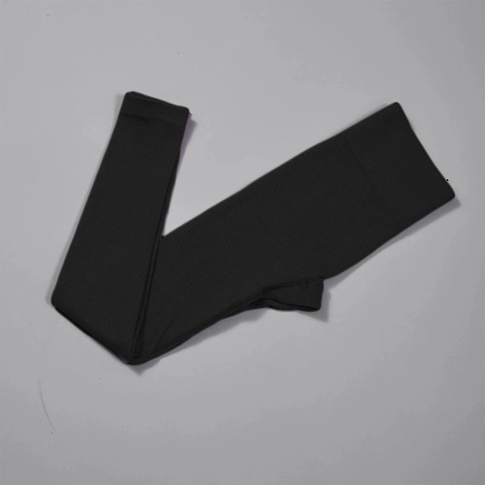Ribbed Seamless High-Waist Leggings
