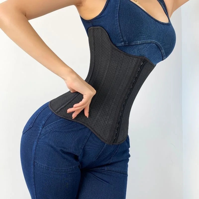 Steel-Boned Latex Waist Trainer